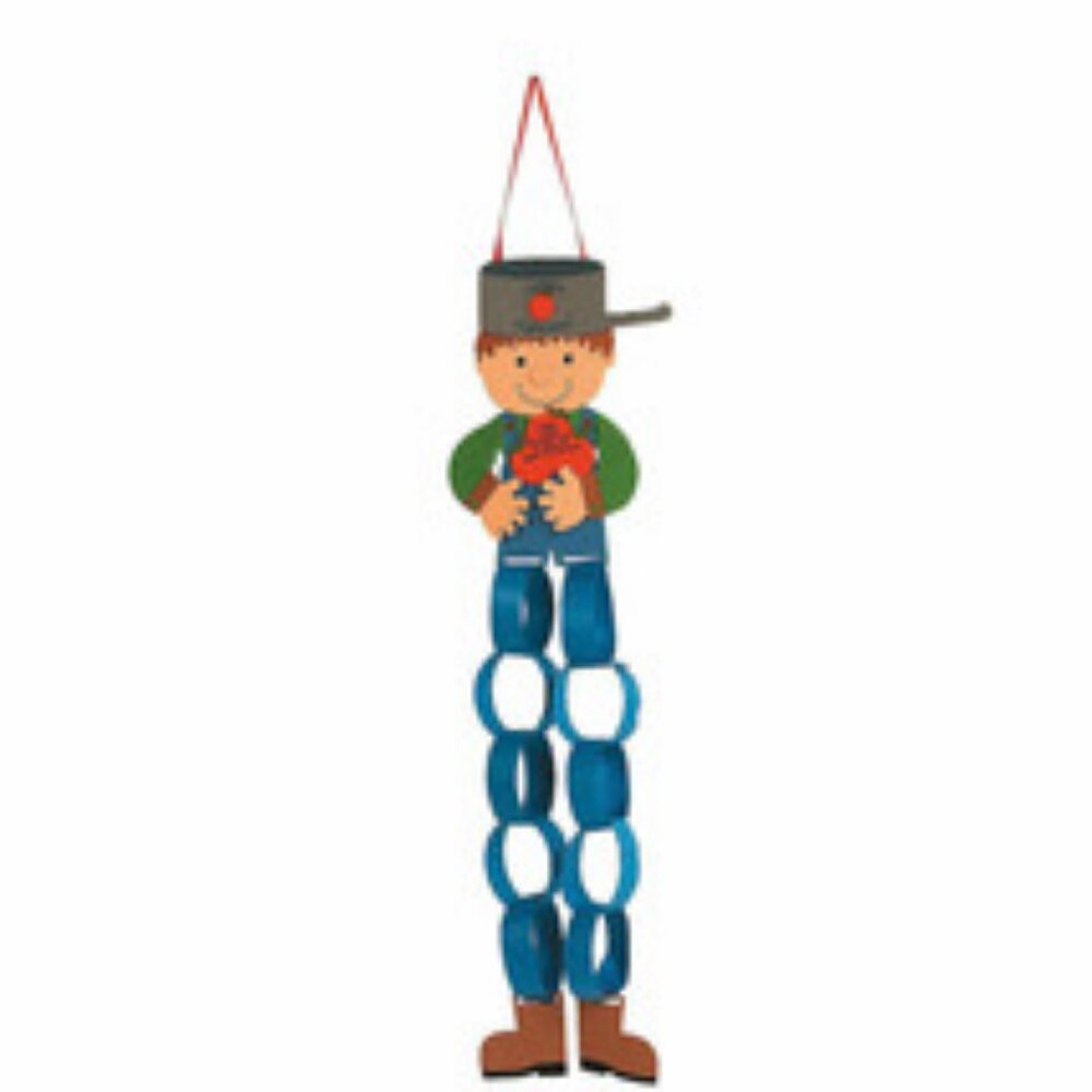 DIY Craft Kit: Foam Loopy Leg Johnny Appleseed Sign x 12 New